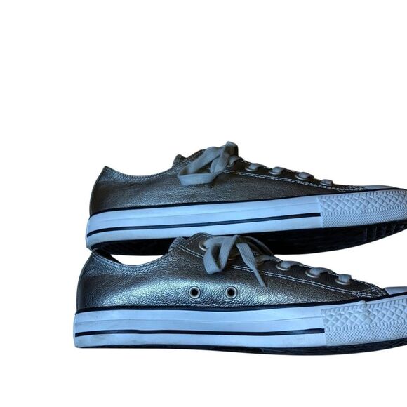 Converse Women's Chuck Taylor All Star Low Metallic Silver Size 9 NWOT - Picture 4 of 8